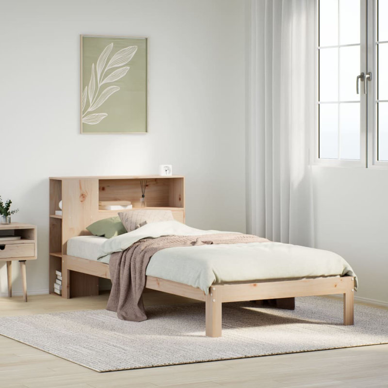 Erables Solid Wood Bed, Brown, Small Single (2'6)
