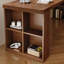 Bureau rectangulaire en bois massif brun noisette-109304981