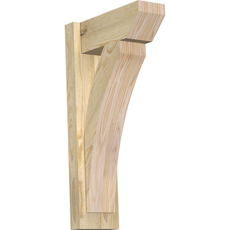 Persienne en bois Thatton, P 14 po x H 26 po, Cèdre rouge de l'Ouest l 5 1/2 po (lisse)