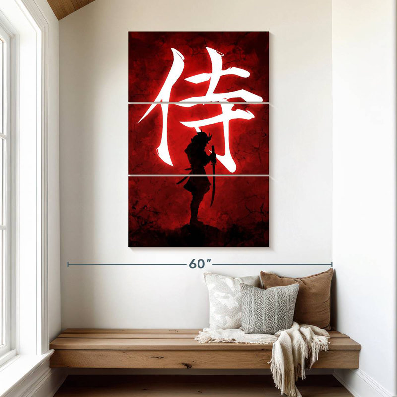 Leisha Samurai sur fond rouge