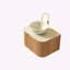 Meuble-lavabo suspendu de 61 cm (24 pouces) avec bords incurvés, rangement rayé et lavabo en pierre mate, préassemblé-472220501
