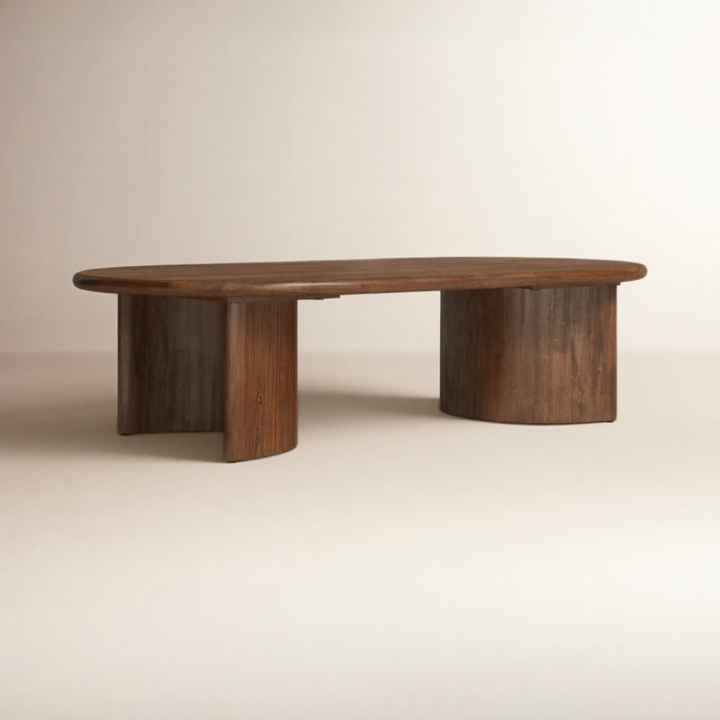 Paden Coffee Table, Seasoned Brown Acacia, 17" H x 27" L x 51" W