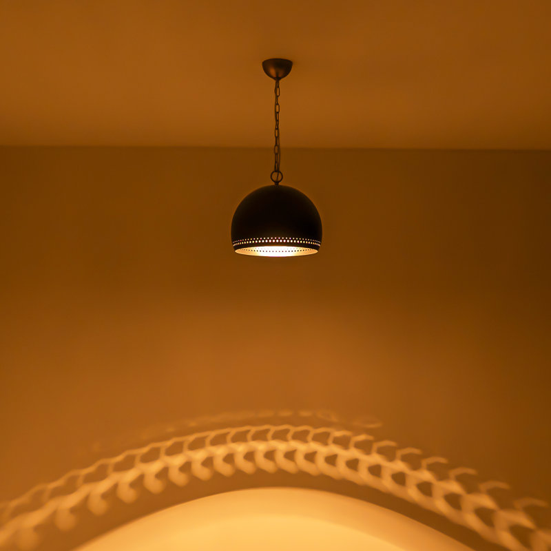 Lodi 1-Light Dome Pendant, Black