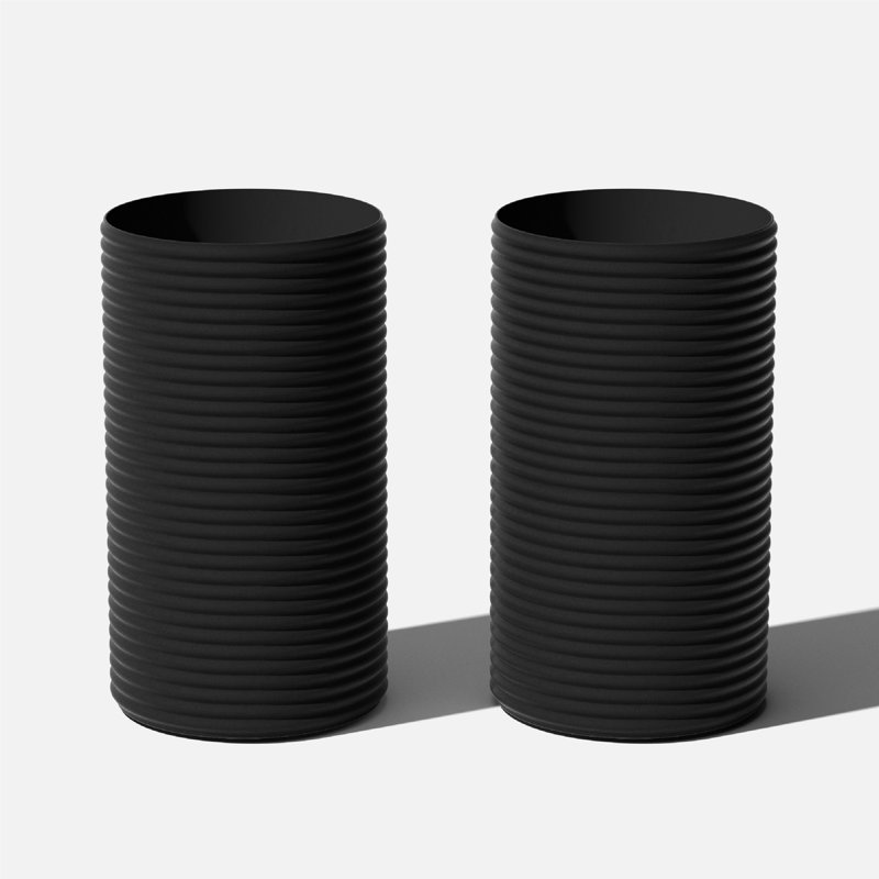 Veradek Mod Series Tall Planter, 24.75" H x 13.75" W x 13.75" D, 2, Black