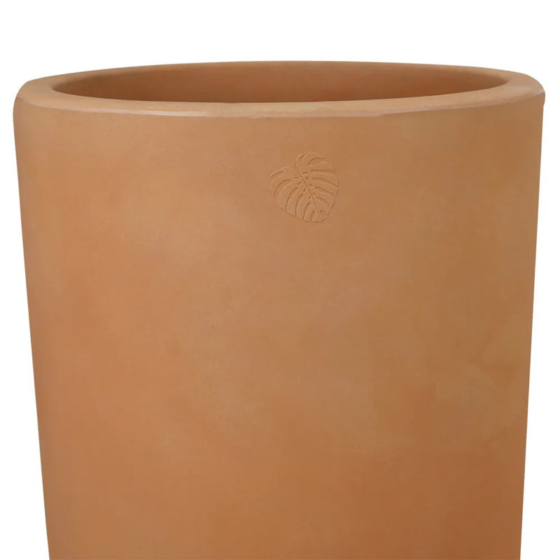 Pot à fleurs rond de 19,7 pouces Petar ECOBO, utilisation intérieure et extérieure Decora, H 31,5 po x l 19,7 po x P 19,7 po