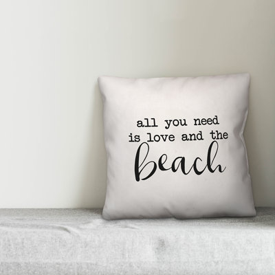 Textual Outdoor Throw Pillow