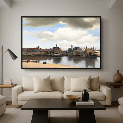Vue de Delft (Gezich op Delft), v. 1660-1661 - Johannes Vermeer - Toile tendue avec châssis encadrée