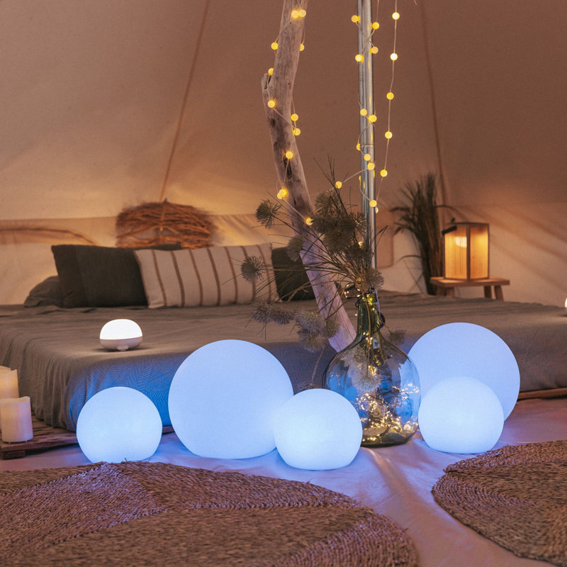 12" Plug-in Integrated Led Outdoor Globe Light