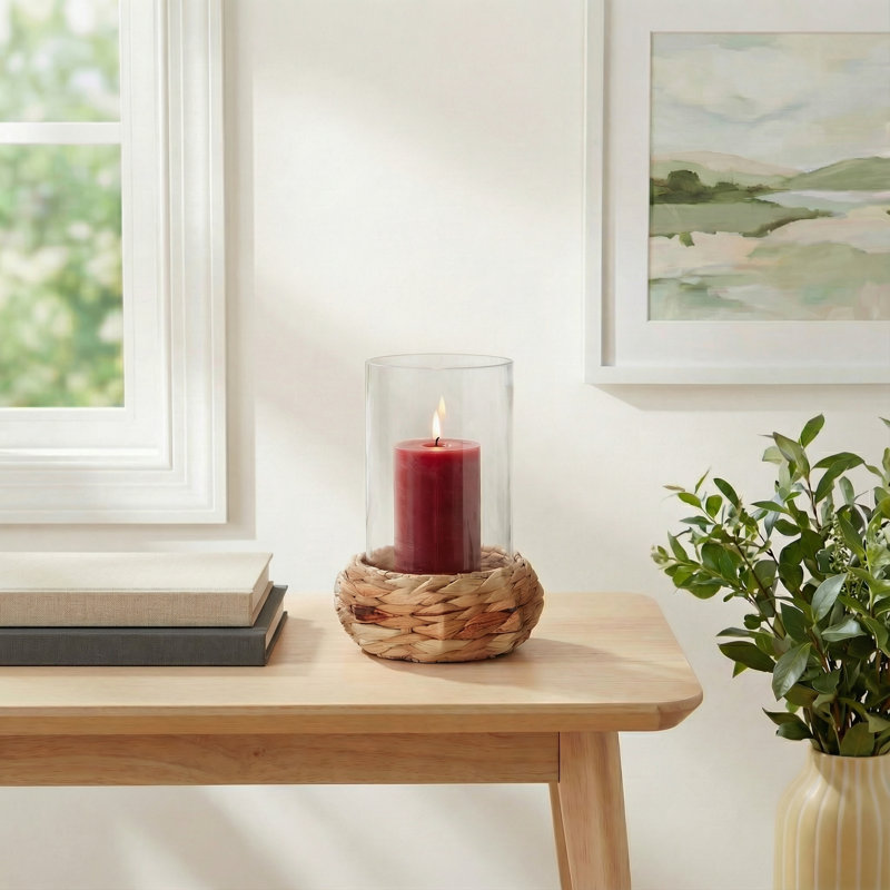 7.75'' H Glass Tabletop Votive Holder
