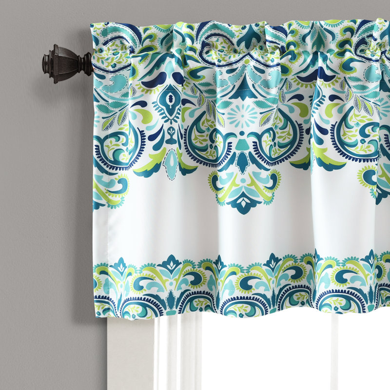 Cantonnière sur mesure 52 po Clara, Bleu