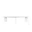 Meuble de salon 118,50 po, blanc, extensible et fonctionnel, idéal pour les pièces-1112418658