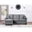 Canapé modulaire réversible moderne 1Pc avec 2 coussins rembourrés en tissu de velours-2091668135