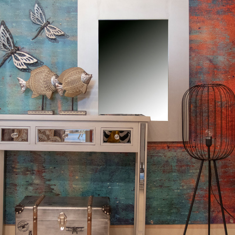 Klarrissa Wood Flat Wall Mirror