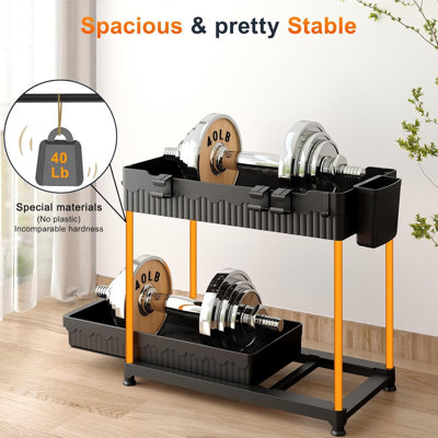 Kitchen Storage Organizer with Adjustable Shelves and Spice Rack
