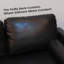 Canapé en cuir George Oliver, canapé 77-1 / 6 po avec coussin souple à haute résilience, canapé noir avec garniture cloutée
