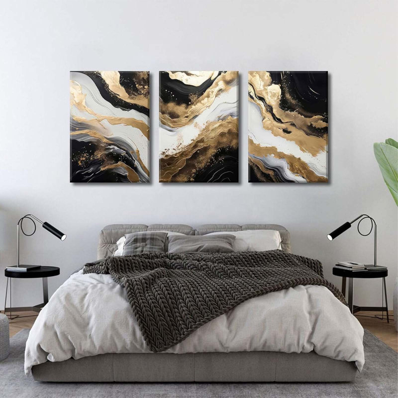 3 Piece Wrapped Canvas Print, 60 cm H x 40 cm W