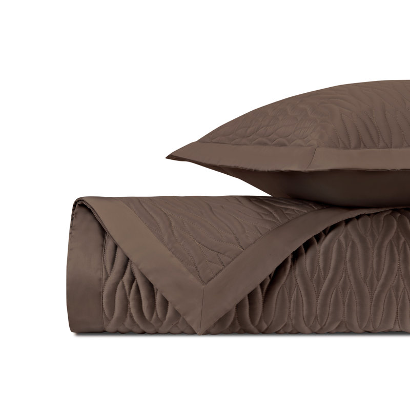Napa Quilted Sateen Coverlet Set, Ricco, King Coverlet + 3 Euro Shams