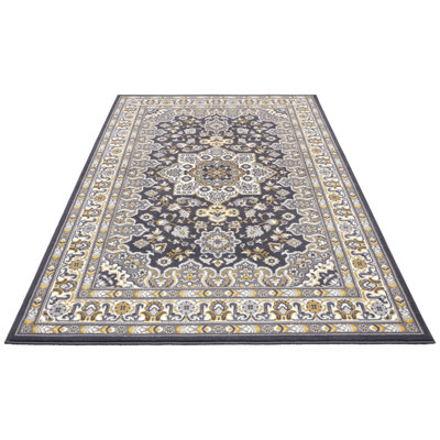 Parun TÃ¤briz Machine Woven Grey Indoor Rug