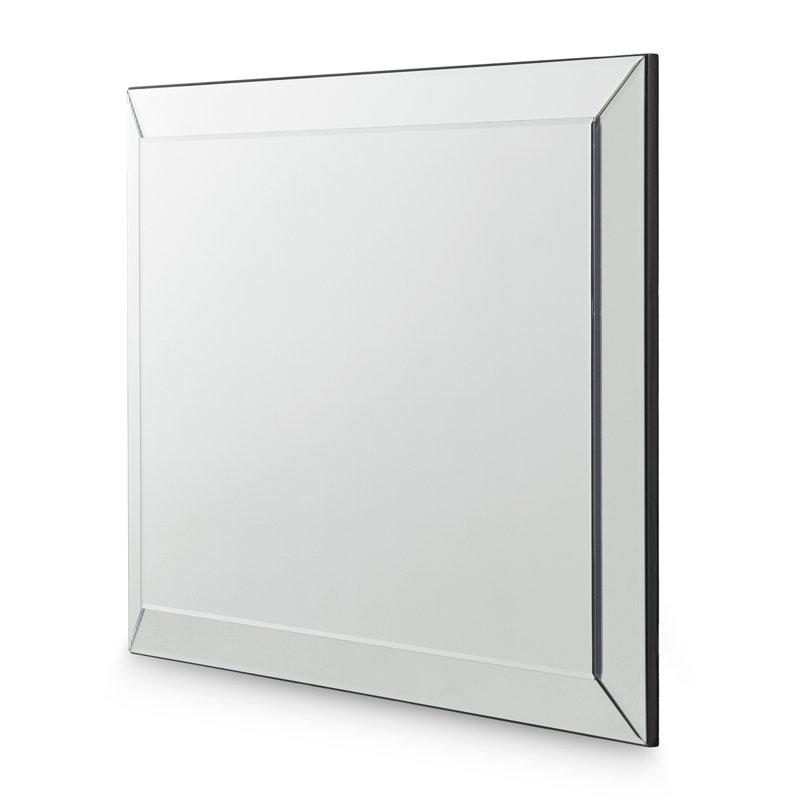 Carmela Rectangle Beveled Wall Mirror, Black