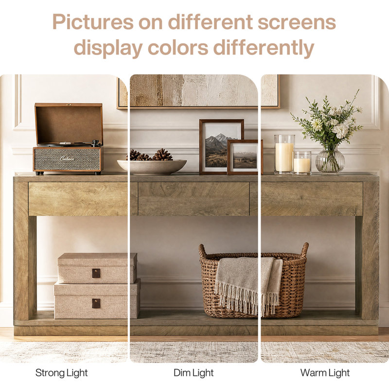 70.9'' Console Table with 3-Drawer Storage, Long Sofa Table