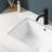19.69 In. Undermount Rectangular Ceramic Bathroom Sink In Milk White