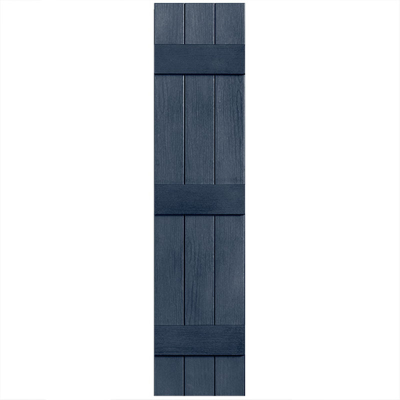 Trois lattes fermées, trois planches fermées en vinyle, 77", Royal