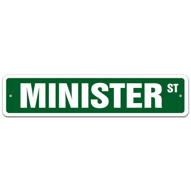 Plaque de rue tel, H 6 po x l 24 po x P 0,1 po