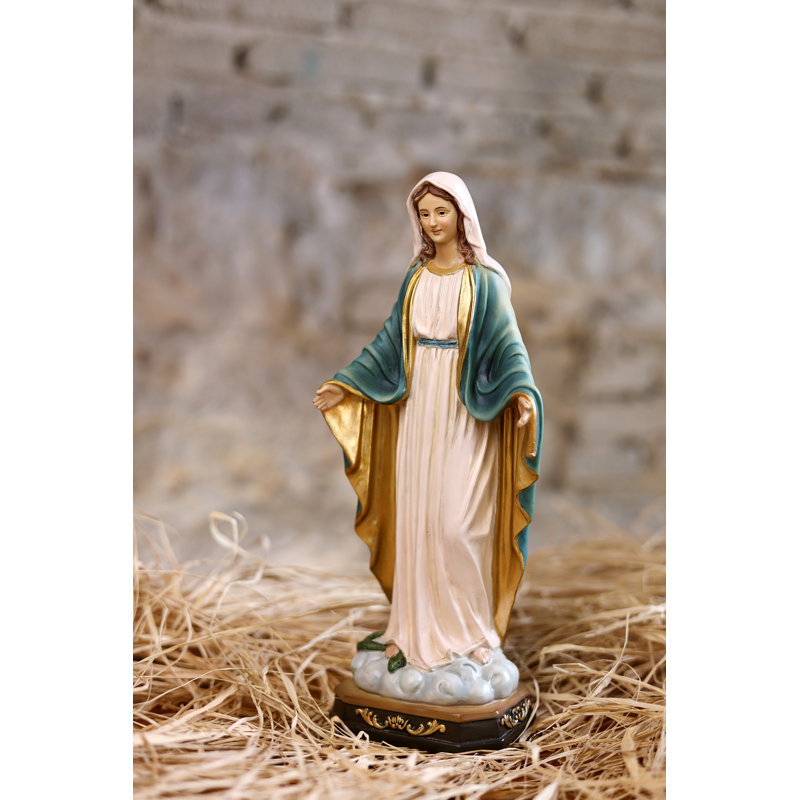 Statue de la Vierge Marie, décoration religieuse intérieure / extérieure, H 23,5 po x l 7 po x P 10 po