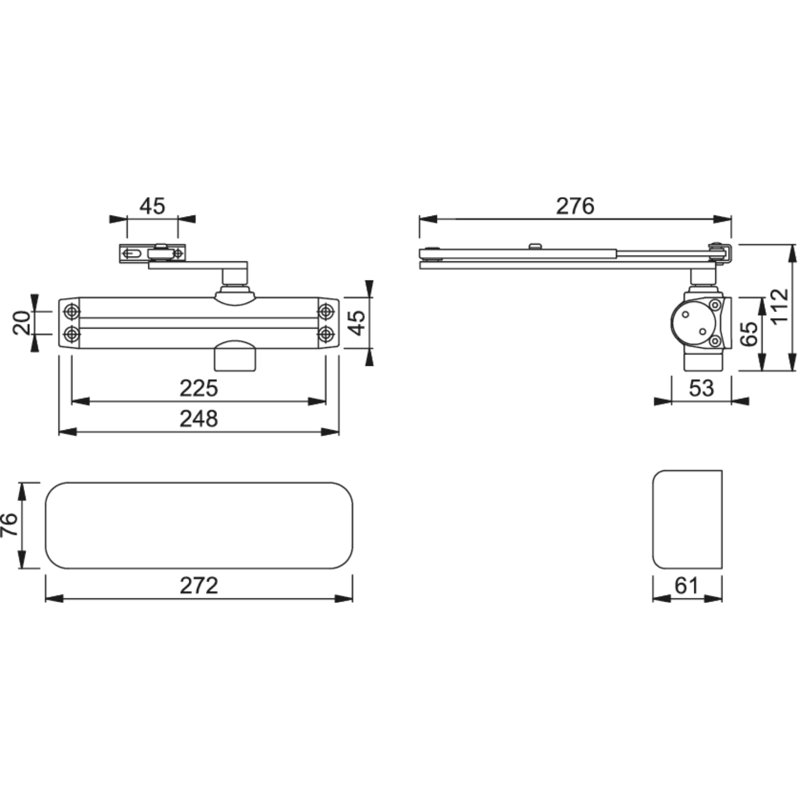 Amariya Closer & Matching Arm (Design), Silver