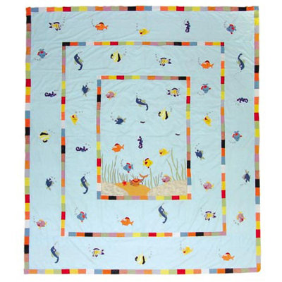 Kids Aquarium Single Reversible Quilt