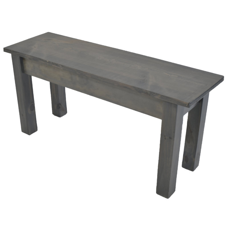 Ariana Solid Wood Bench, 17" H x 72" W x 12" D