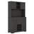 Farmhouse Coffee & Wine Bar Cabinet with Storage, Drawers, Shelves & Glass Racks for Kitchen & Dining Room, Black-118319511