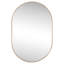 Milly l 24 po x H 36 po, miroir mural ovale moyen en métal, miroir de meuble-lavabo vertical / horizontal, or-623330075