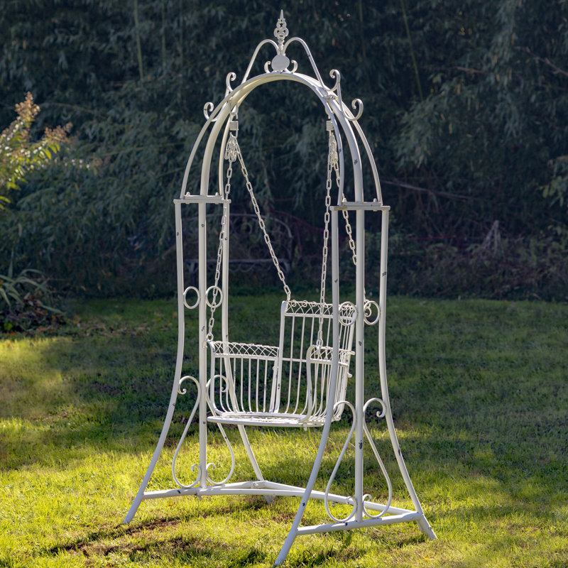 Balancelle avec support Adein, Blanc antique