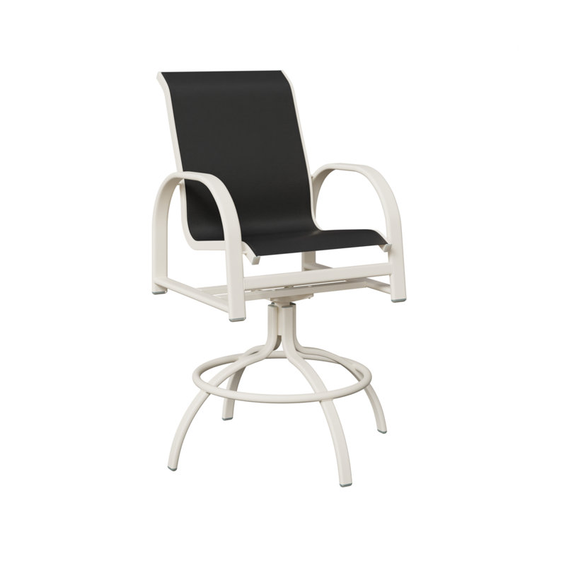 Chaise berçante pivotante Berlin Gardens Murphy Slings, Blanc mat, Noir