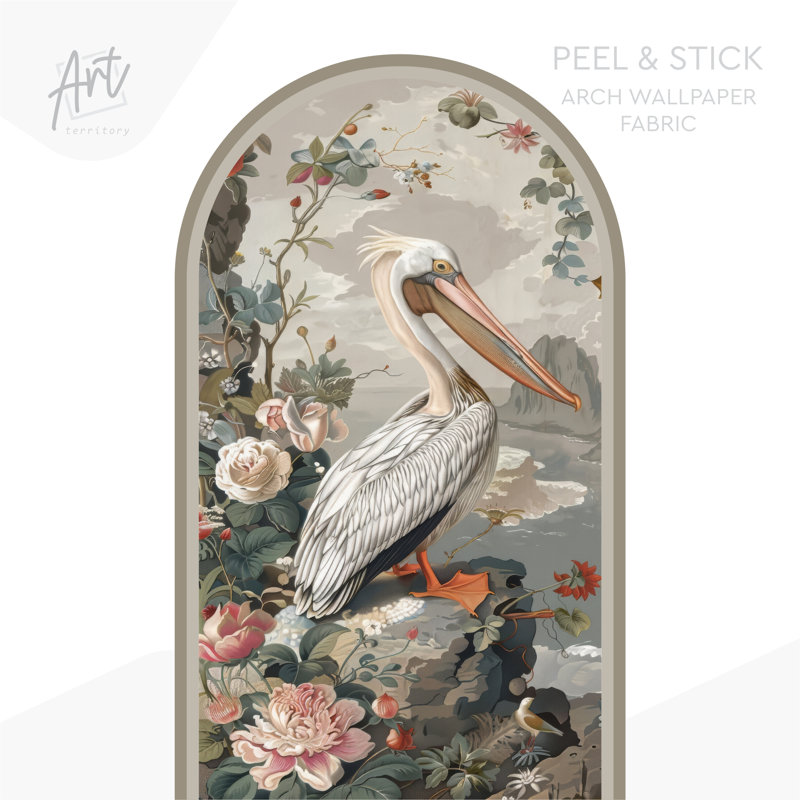 Adhésif décoratif pelican pelez et collez, très grand, H 85 po x l 48 po