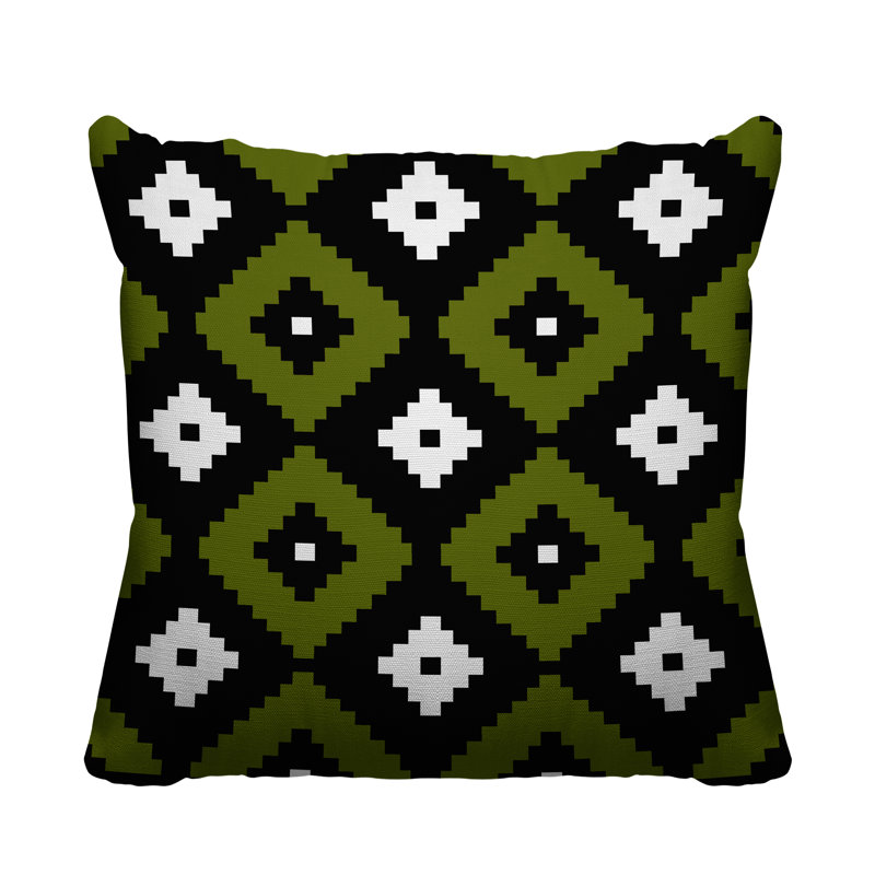 Coussin intérieur / extérieur Nosi, L 15 po x H 15 po, Chartreuse
