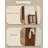 Mid-Century Arched Solid Wood Full-Length Mirror-455238393
