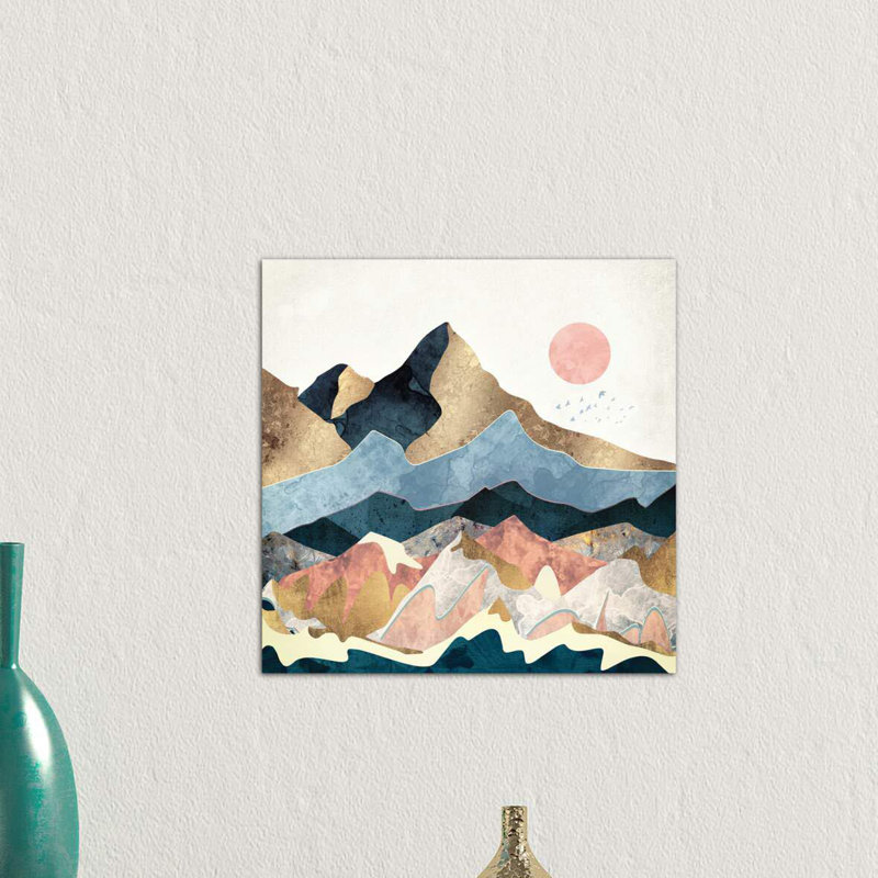 « golden peaks » par spacefrog designs-impression, H 18 po x l 18 po x P 1,5 po, Toile tendue