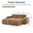 U-shaped Boneless Sofa,Soft Velvet Fabric,Tufted Design,32D High Density Sponge,No Assembly Required,Ergonomic Design Bottom, Anti-Slip Design,Movable Ottomans For Bedrooms-490395889