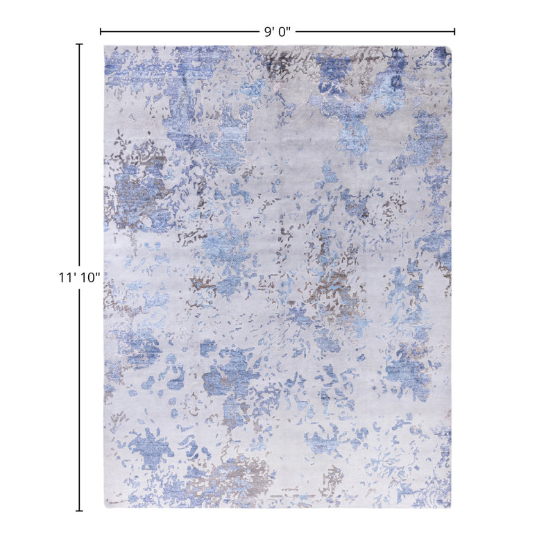 Overdyed One-of-a-Kind Rectangle 9' X 11'10" Hand Knotted Area Rug