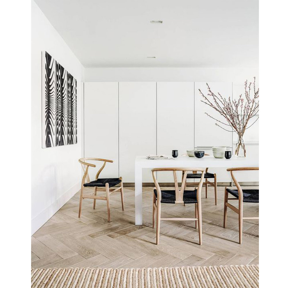 Baruti Wicker Dining Chair, Beige/Black