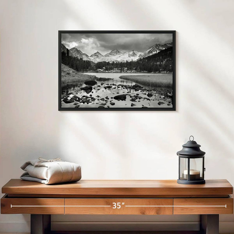 Paysage alpin monochrome Alvord, H 13 po x l 19 po