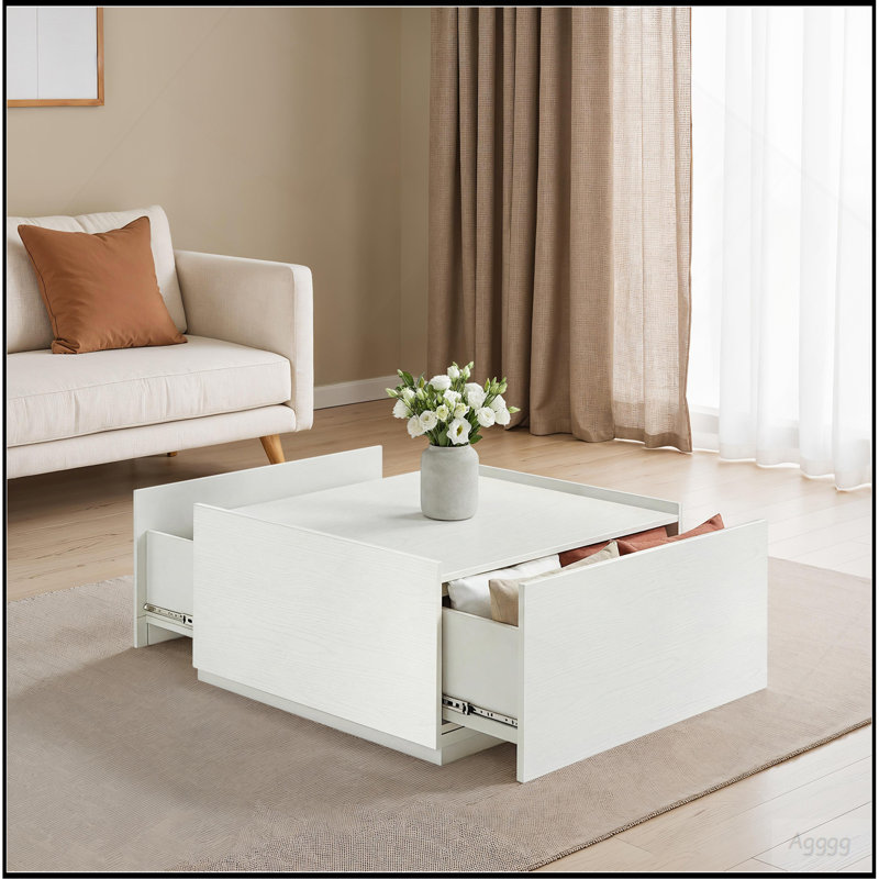 Table basse de style transitionnel 1pc, Blanc