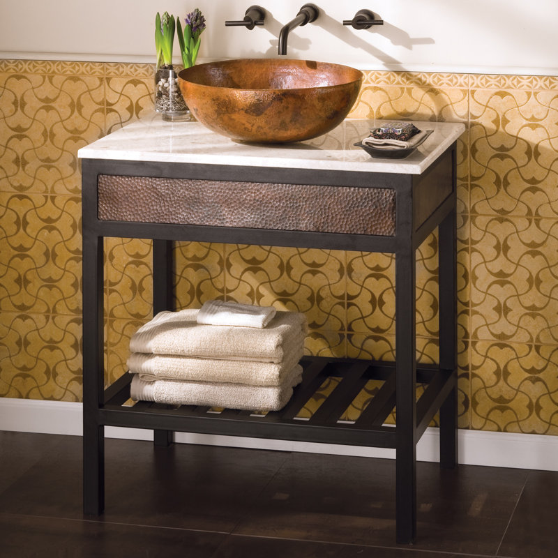 31" Single Bathroom Vanity Top in Carrara, No Hole