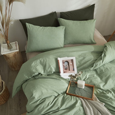 Washed Cotton Boho Soft Duvet Cover Set
