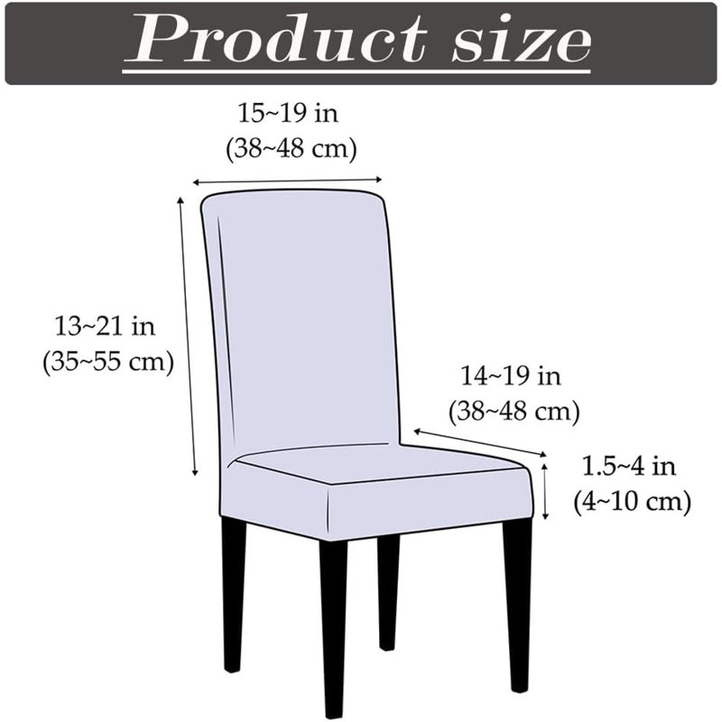 Housse de chaise de Noël 4 pièces, Rouge / Blanc