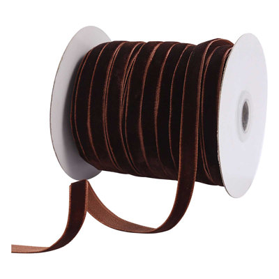 1cm Velvet Ribbon Flocking Ribbon Velvet Jewelry DIY Ribbon Accessories Ribbon 50 Yards
