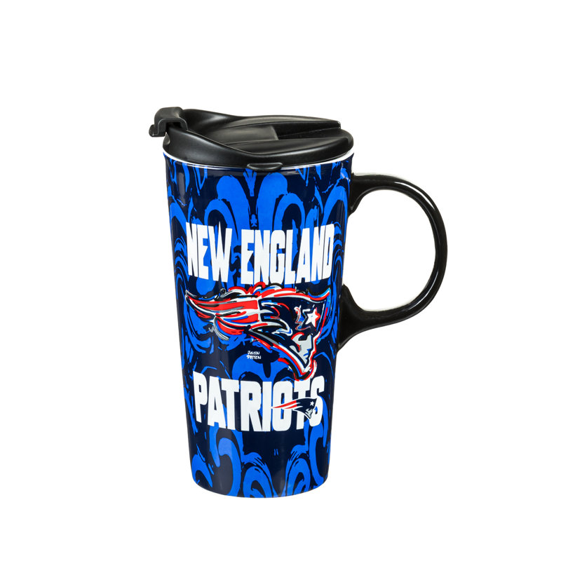 17 oz Tasse de voyage en céramique, Patriots de la Nouvelle-Angleterre