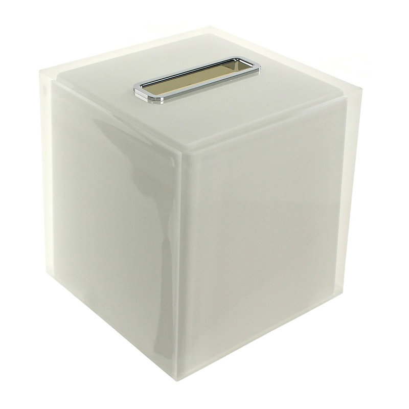 Picard Tissue Box Cover, White